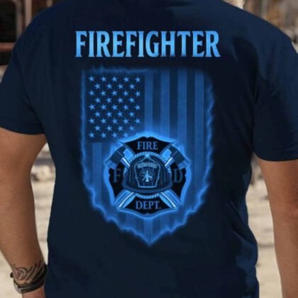 Firefighter USA Flag - Fire Dept Pride